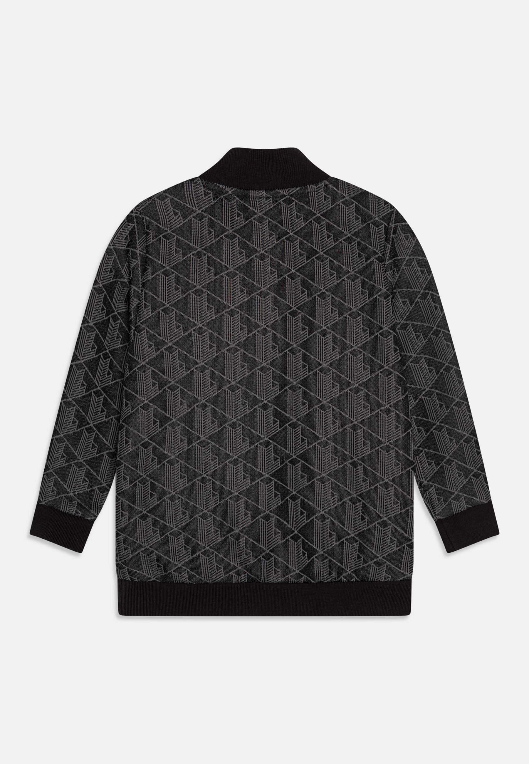 Lacoste MONOGRAM - Zip-up sweatshirt - black/graphite/black