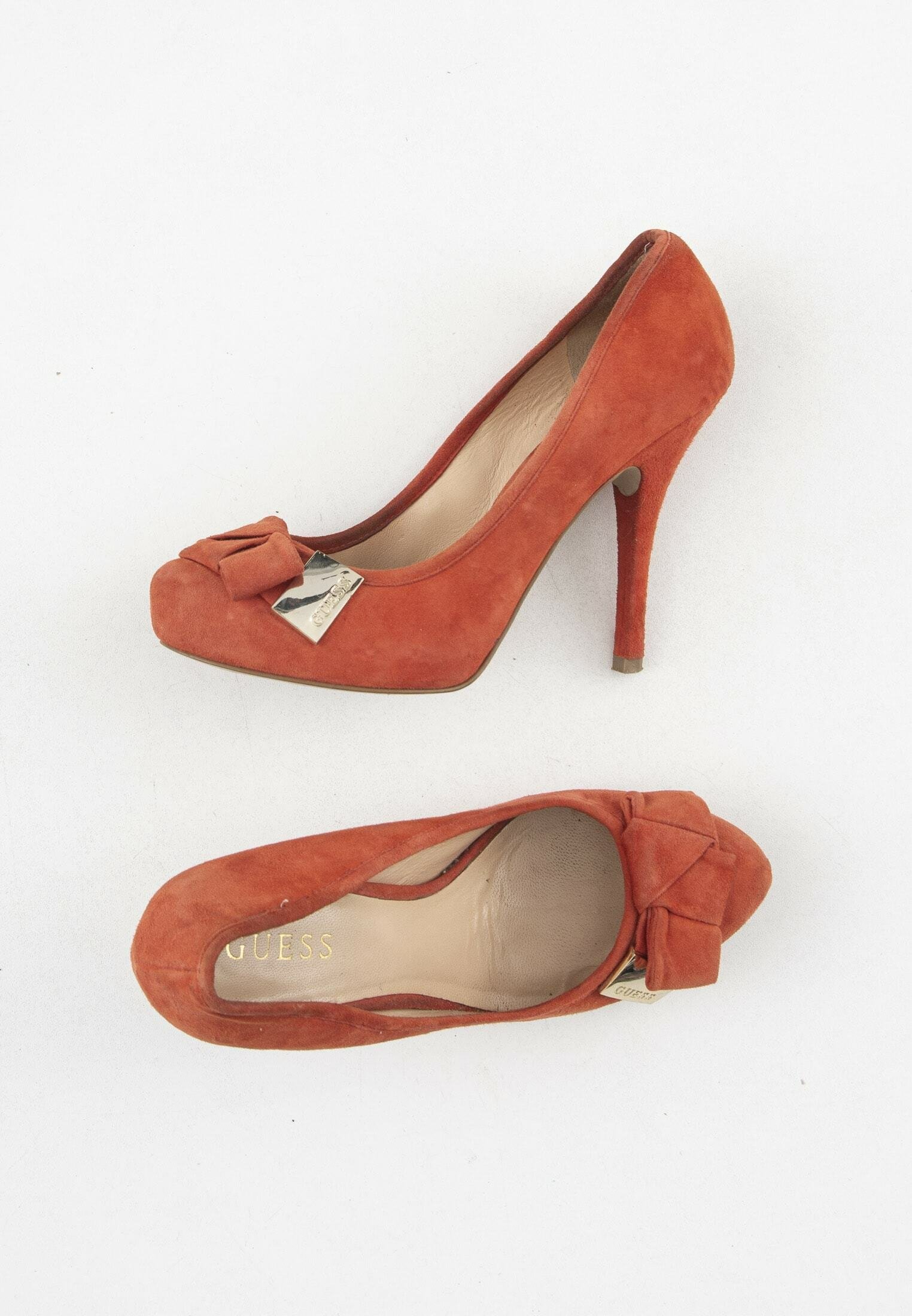 guess orange heels