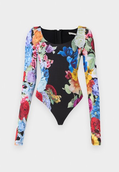 Alice + Olivia RHYS BALLET NECK BODYSUIT - Long sleeved top - black