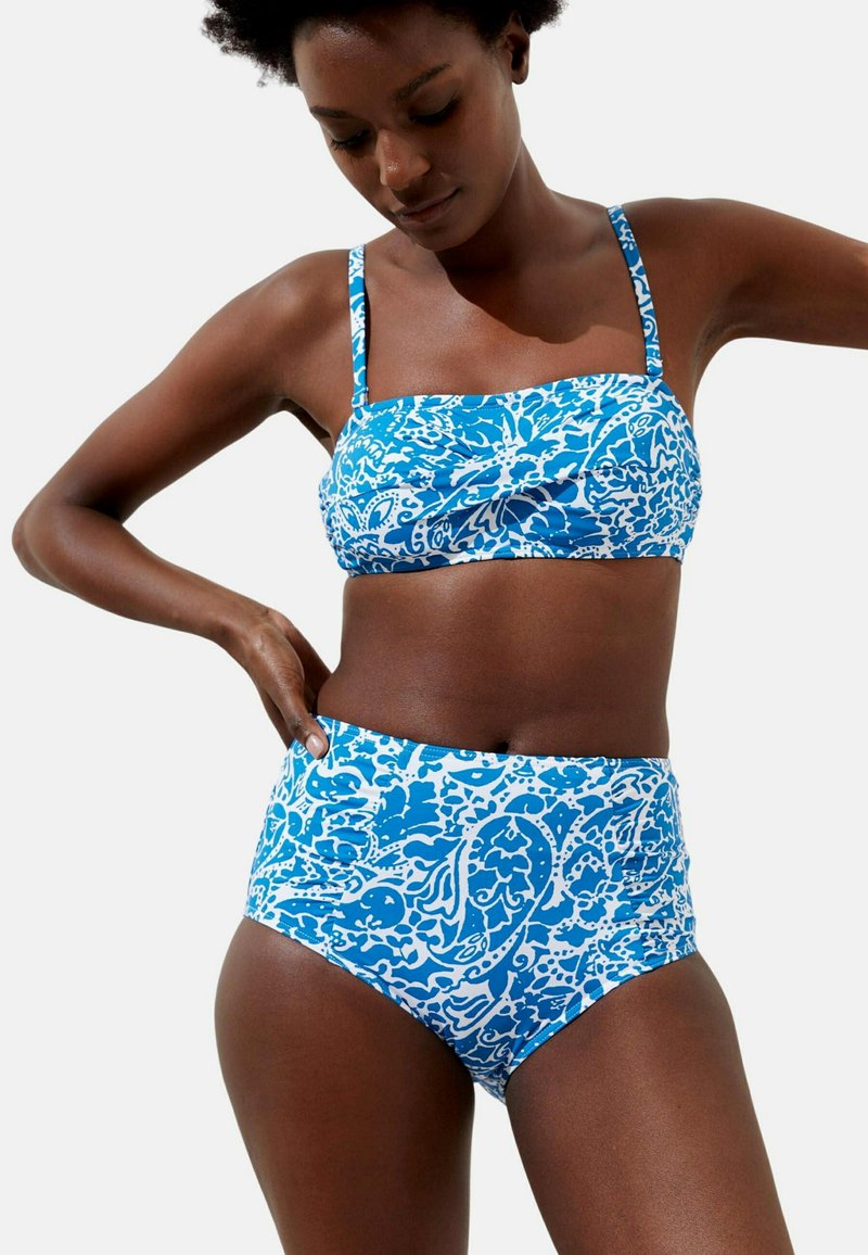 Marks & Spencer TUMMY CONTROL PRINTED Braguita de bikini blue mix