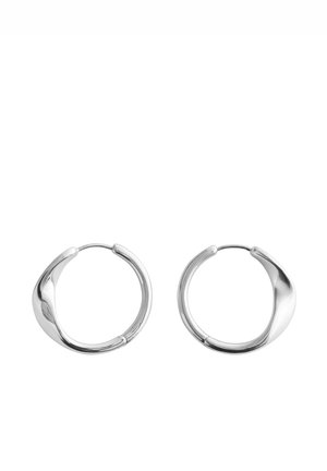 & OTHER STORIES, & OTHER STORIES TWISTED HOOP EARRINGS - Boucles d'oreilles - silver-coloured