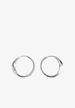 & OTHER STORIES, & OTHER STORIES TWISTED HOOP EARRINGS - Boucles d'oreilles - silver-coloured