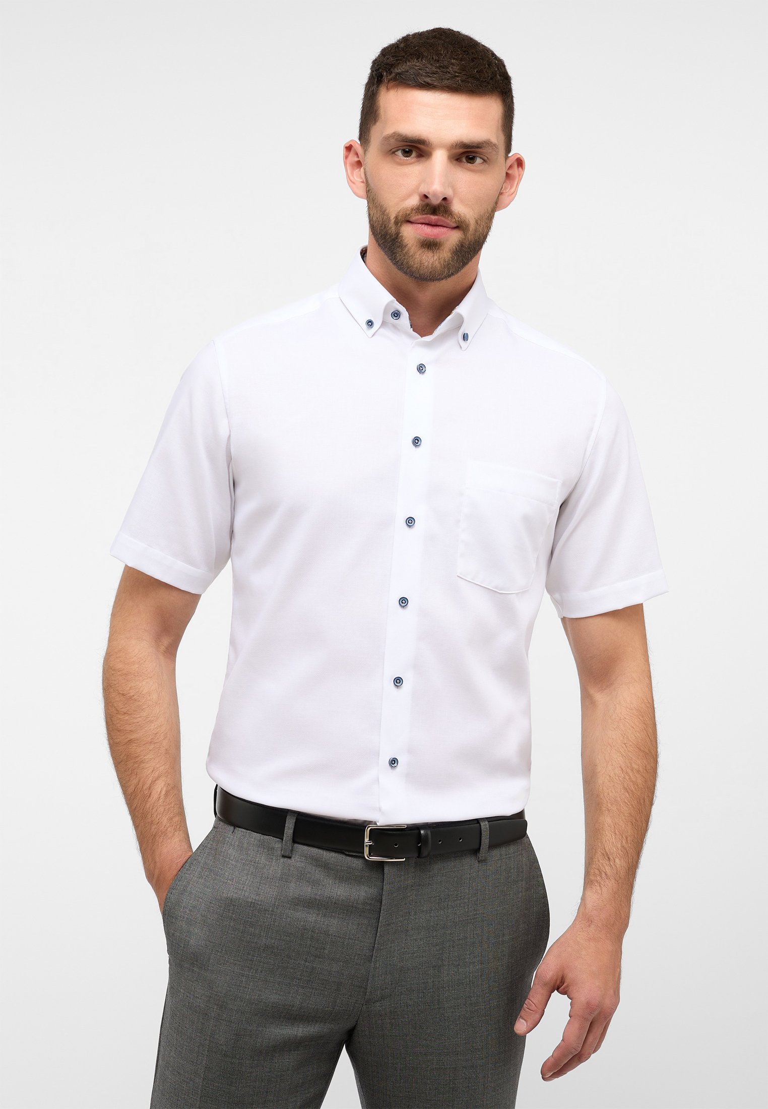 ETERNA Langarmhemd Modern Fit – Aus Dynamic Cotton Mit Stretch, Bügelfrei & Tailliert