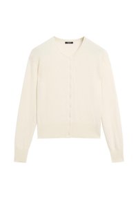 BUTTONED WITH CREW NECK - Strickjacke - yellow
