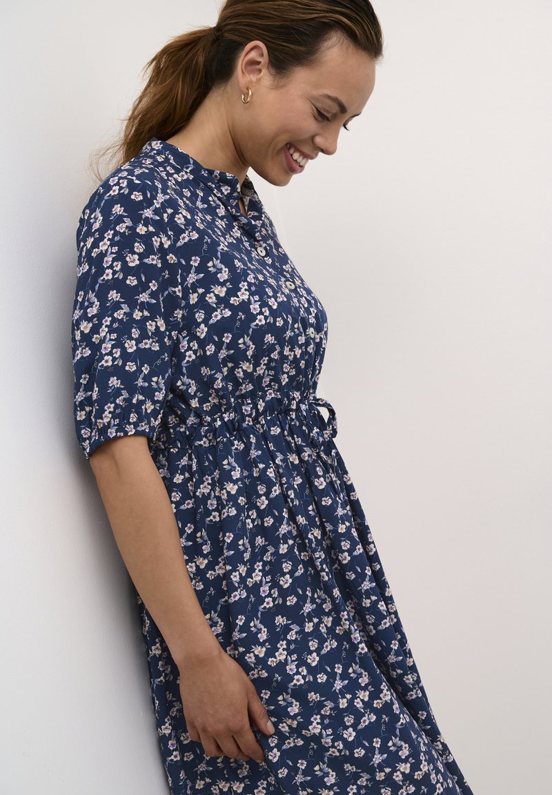 Cream CRALORA - Shirt dress - dark blue small flower/dark blue - Zalando.ie