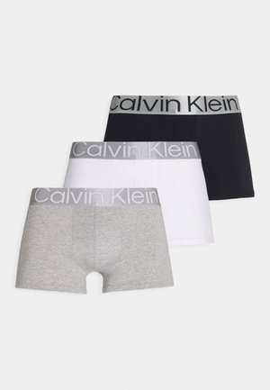 Calvin Klein Underwear TRUNK 3 PACK CKR STEEL COTTON - Apakšbikses - black/white/grey heather