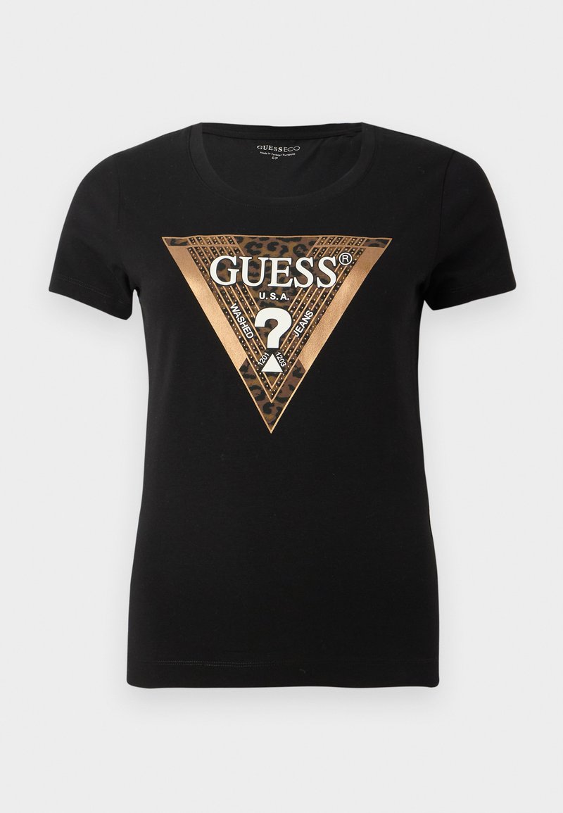Guess T-shirt print zwart