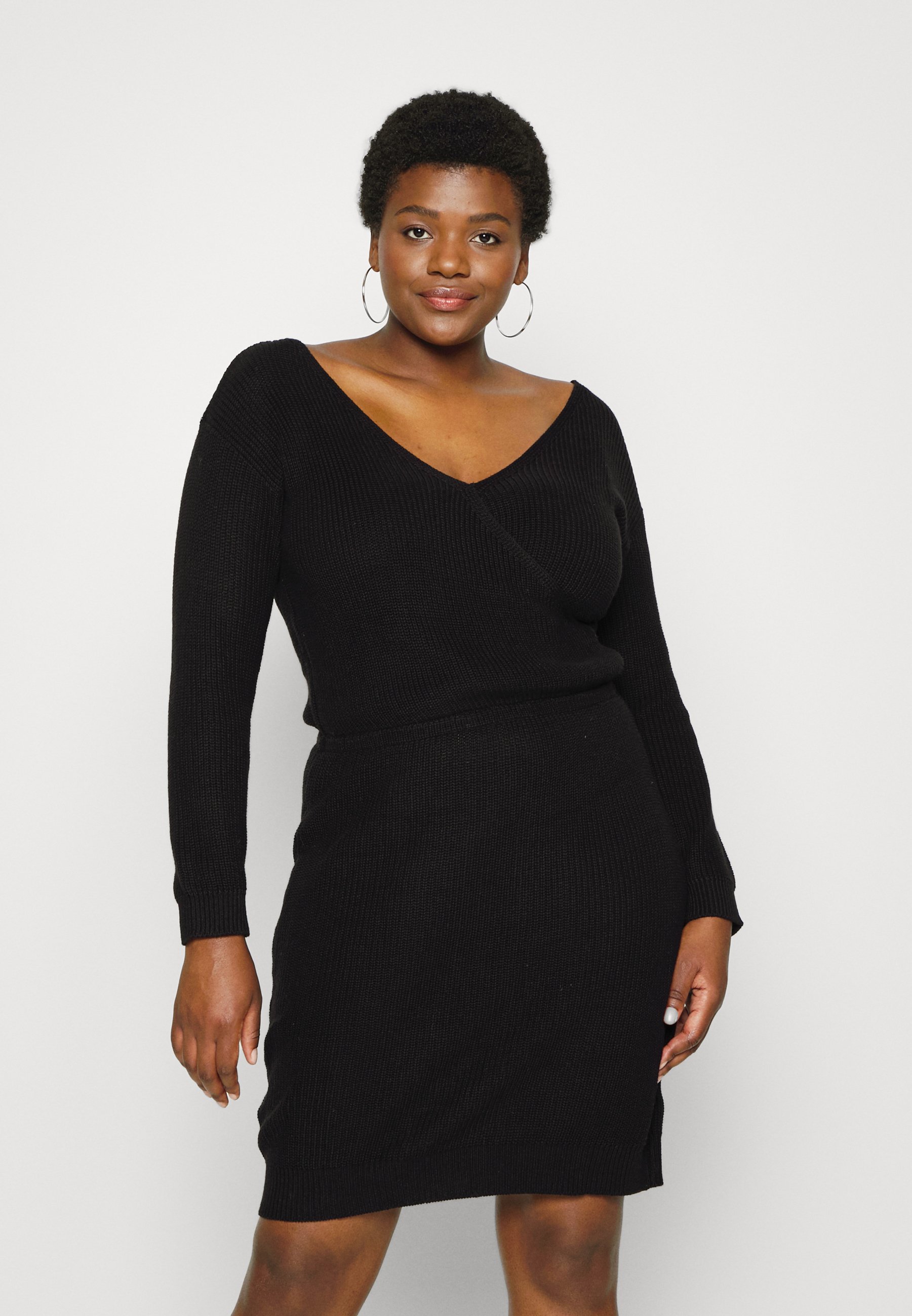 Even\u0026Odd Curvy Jumper dress - black 