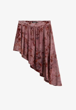 Desigual, ASYMMETRICAL PRINTED SKIRT - Falda acampanada - purple