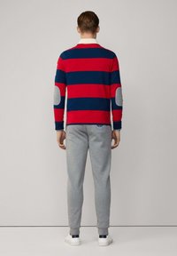 Façonnable IQON STRIPE RUGBY - Poloshirt - berry red