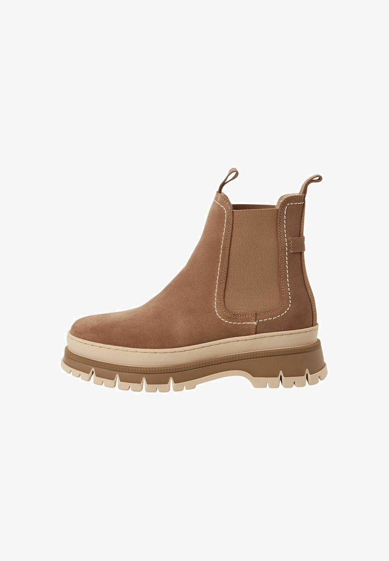 Tamaris ELEGANTE CHELSEA MIT REMOVABLE - Bottines à plateau - taupe