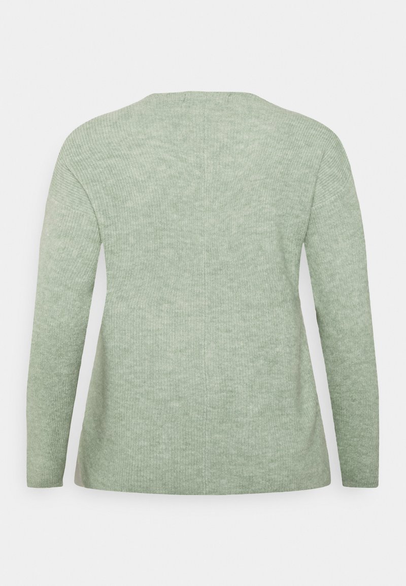 Damen Strickjacken | Vero Moda Curve VMCREWLEFILE V NECK Strickpullover jadeite/grau - ZL43631 Damen Strickjacken | Vero Moda Curve VMCREWLEFILE V NECK Strickpullover jadeite/grau - ZL43631
