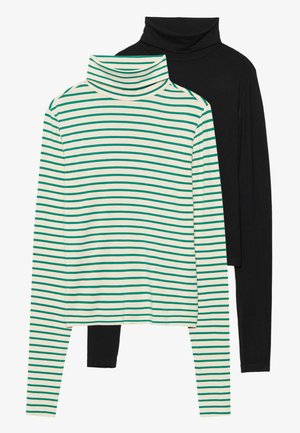 DOUBLE PACK - Long sleeved top - black/multi-coloured