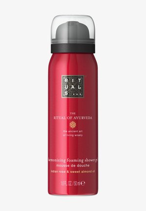 FOAMING SHOWER GEL 50 ML- THE RITUAL OF AYURVEDA - SWEET & NUTTY - SWEET ALMOND OIL & INDIAN ROSE - Duschgel