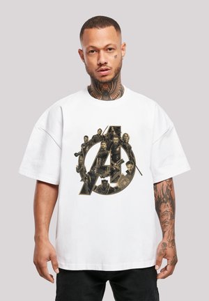 F4NT4STIC MARVEL AVENGERS INFINITY WAR MARVEL LOGO - T-shirts med print - white