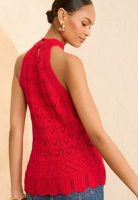 Love & Roses SCALLOP HALTER  REGULAR FIT - Top - red