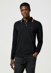 Wrangler LONG SLEEVE  REGULAR FIT - Piké - black