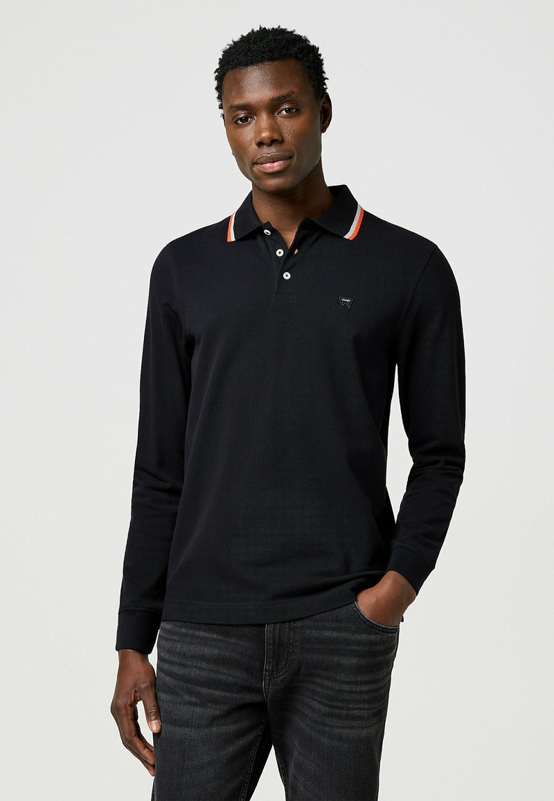 Wrangler LONG SLEEVE  REGULAR FIT - Piké - black