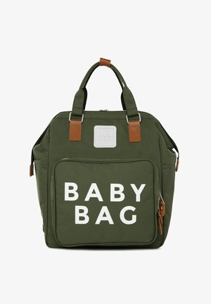 BABY BAG PRINTED DIAPER BAG BACKPACK - Previjalna torba - khaki