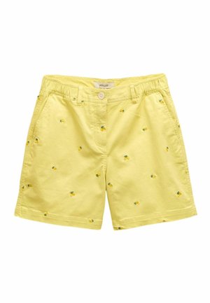 REGULAR FIT  - Šorti - yellow lemon embroidered
