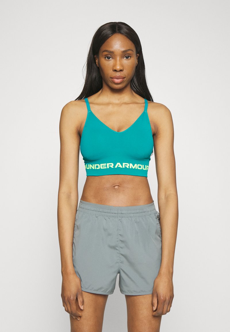 Under Armour - SEAMLESS LOW LONG BRA - Sport-bh met light support - coastal teal, Vergroten