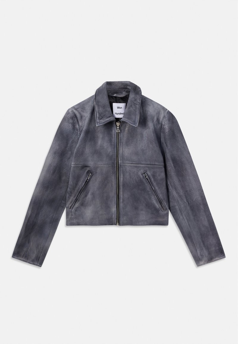 Won Hundred Leren jas grijs