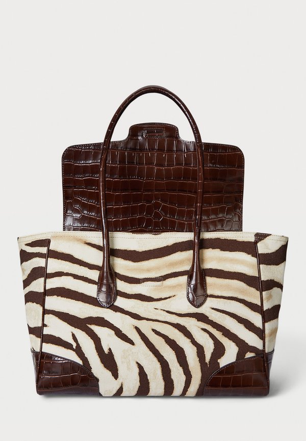 ZEBRA PRINT CANVAS LARGE TANNER SATCHEL - Tote bag3