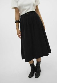 Vero Moda VMVILJA HOHE TAILLE  - Jupe trapèze - black