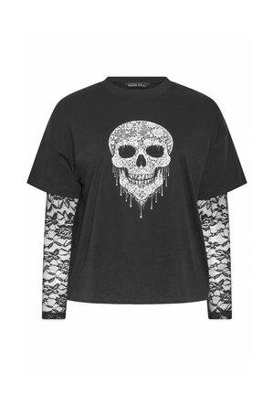 Yours Clothing, PLUS SIZE COTTON T-SHIRTS - Long sleeved top - black