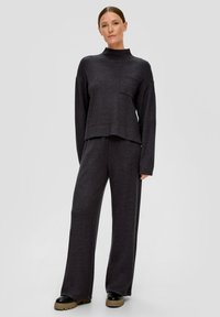 s.Oliver LOOSE - Stoffhose - dunkelgrau