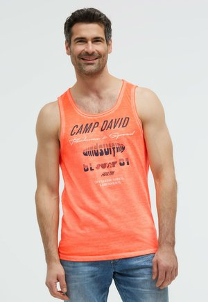 Camp David, CAMP DAVID TANKTOP MIT AUSBRENNER-EFFEKTEN UND PRINTS - Top - neon flame