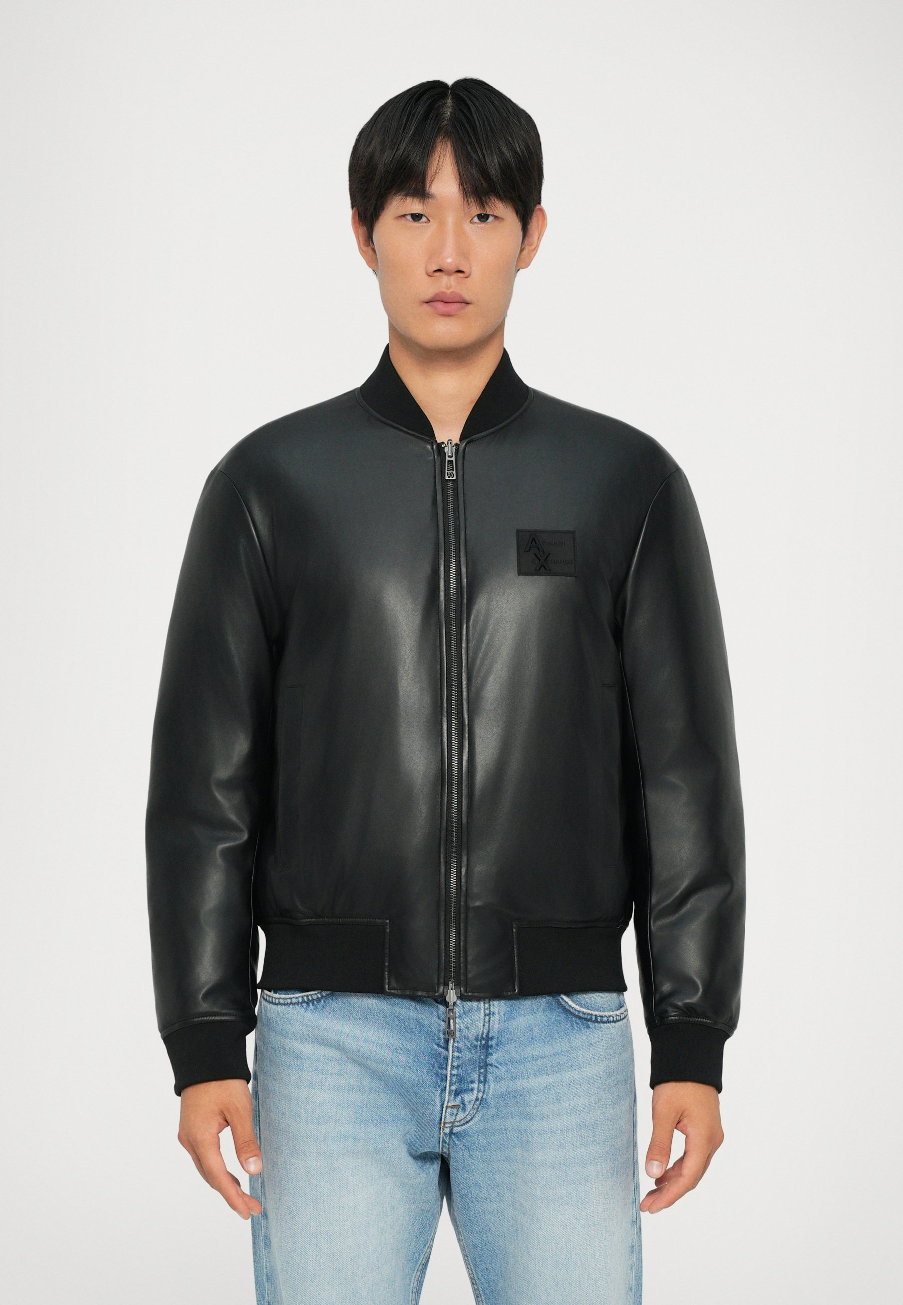 Armani Exchange Faux leather jacket - black - Zalando.ie