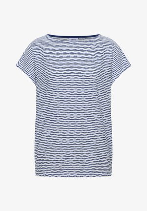 Cecil, T-SHIRT MIT U-BOOT-AUSSCHNITT UND STREIFEN - T-shirt imprimé - surf blue