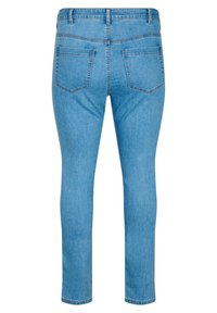 Zizzi AMY MIT HOHER TAILLE - Traperice uskog kroja - light blue