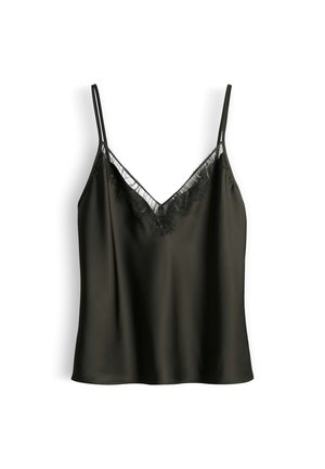 someday., CROPPED LACE DETAIL - Top - midnight olive