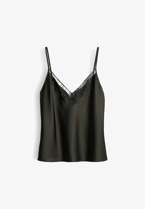 someday., CROPPED LACE DETAIL - Top - midnight olive