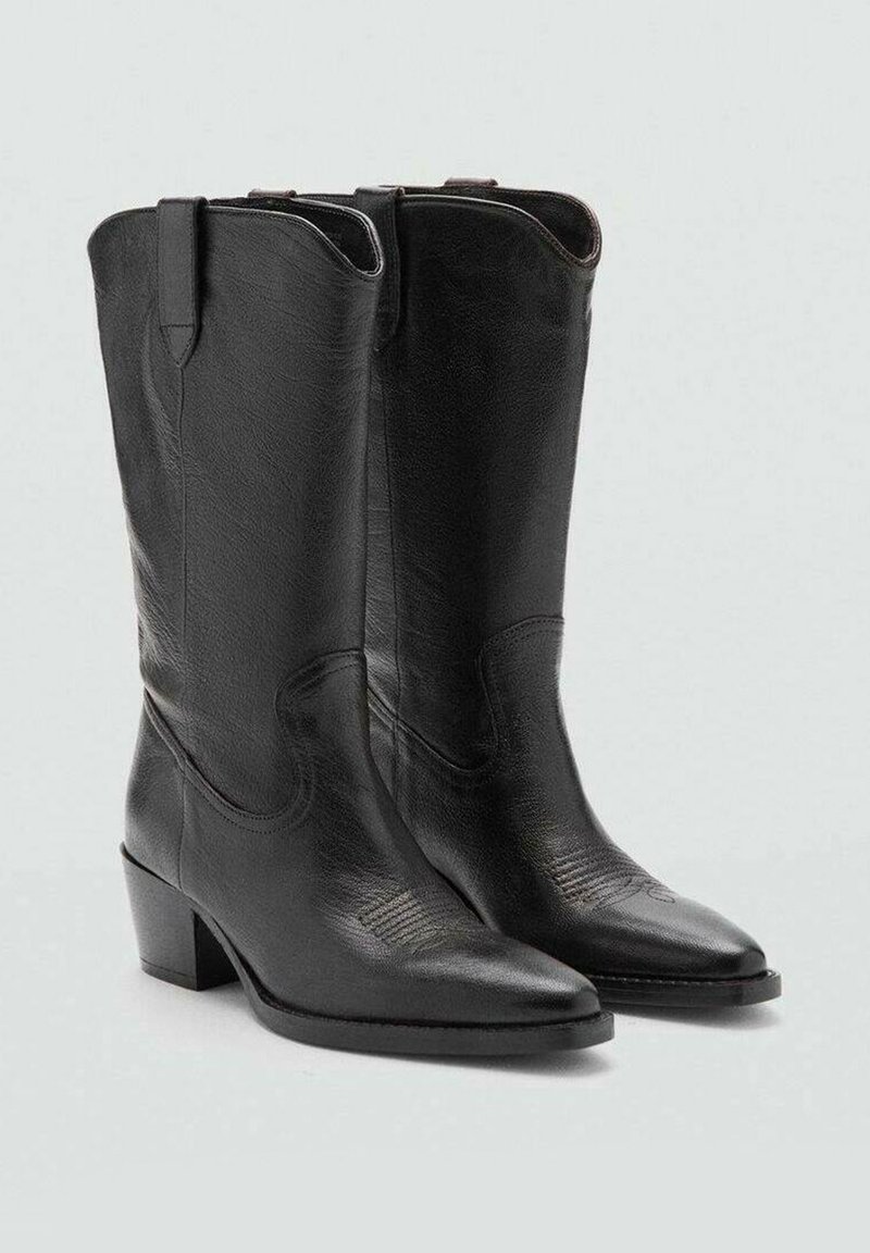 Mango Stivali texani biker chocolate/marrone