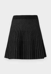 YASHALLY KNIT SKIRT - Mini skirt - black/silver-coloured