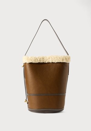 BUCKET BAG MEDIUM - Bevásárlótáska - dark brown/cream