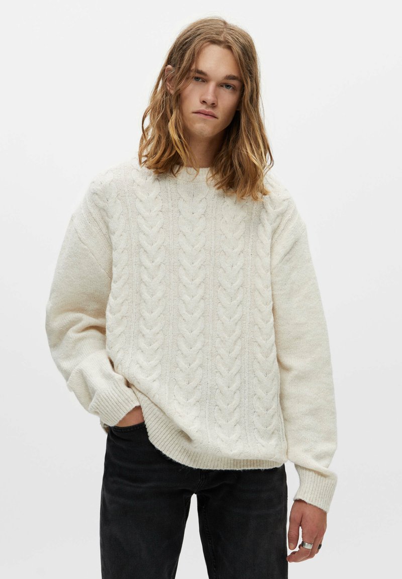 PULL&BEAR CABLE Jumper beige Zalando.de