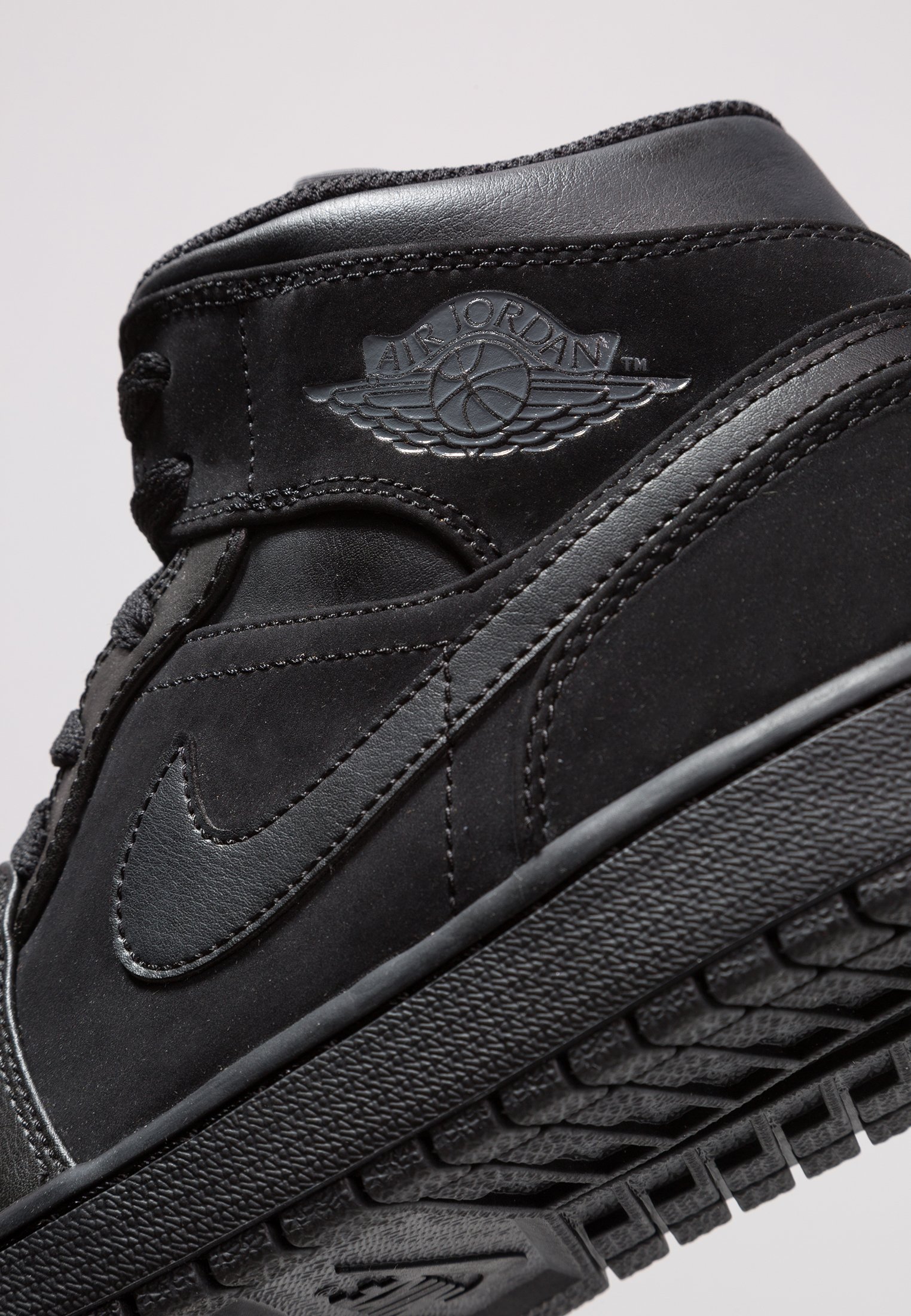 Jordan AIR JORDAN 1 MID - Sneakers hoog - black/dark grey/Zwart - Zalando.nl