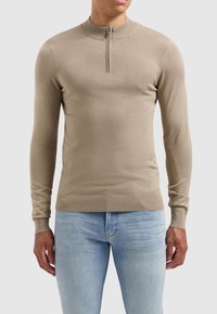 Pure Path HALF ZIP LS  - Strickpullover - taupe