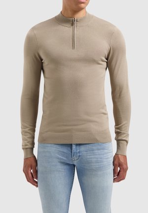HALF ZIP LS  - Jumper - taupe