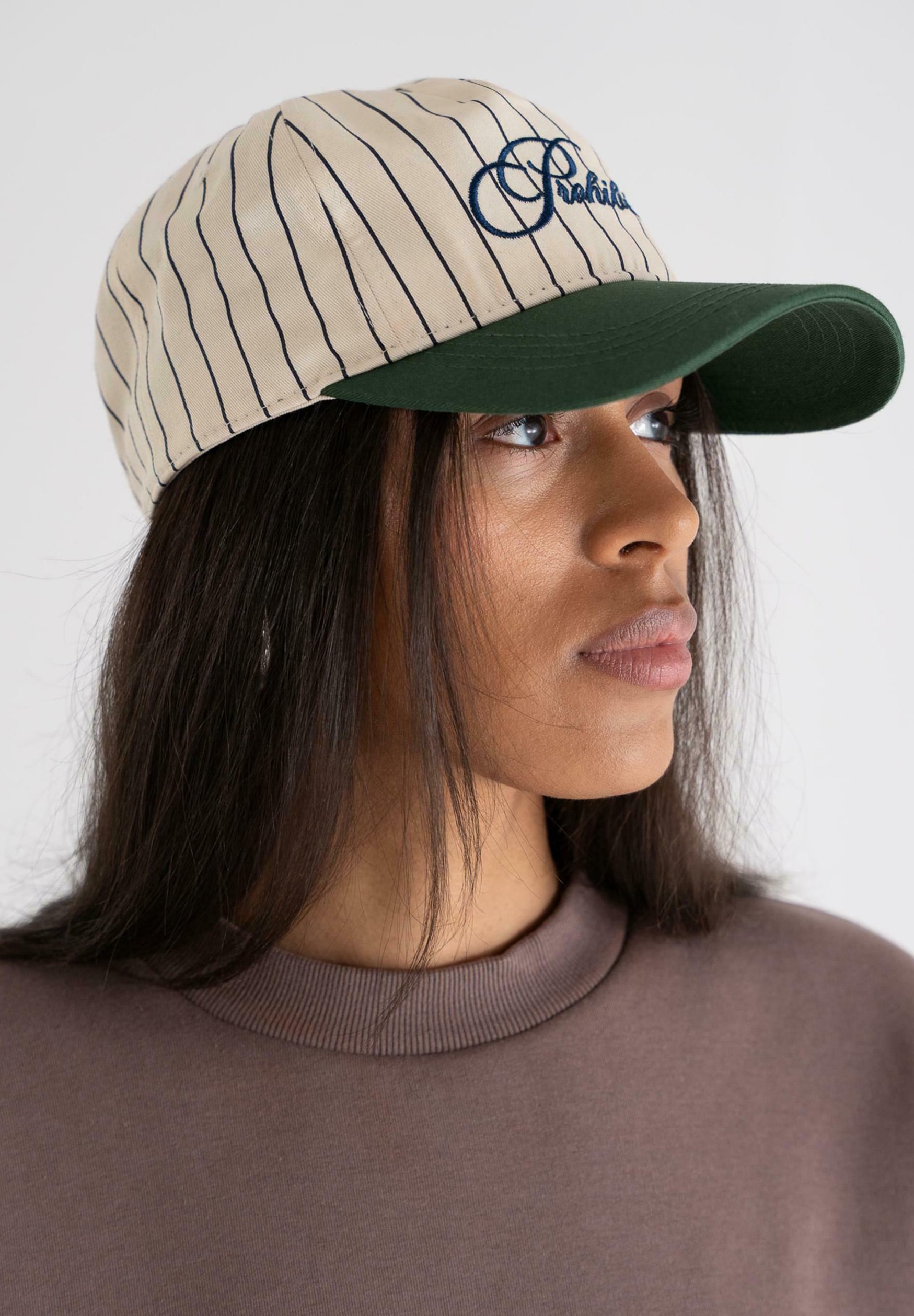 PROHIBITED GRAND RESORT PINSTRIPE - Cap - off white/green/off