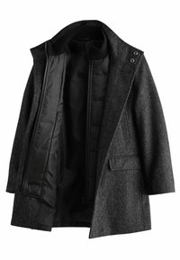 Next Pitkä takki - mottled dark grey
