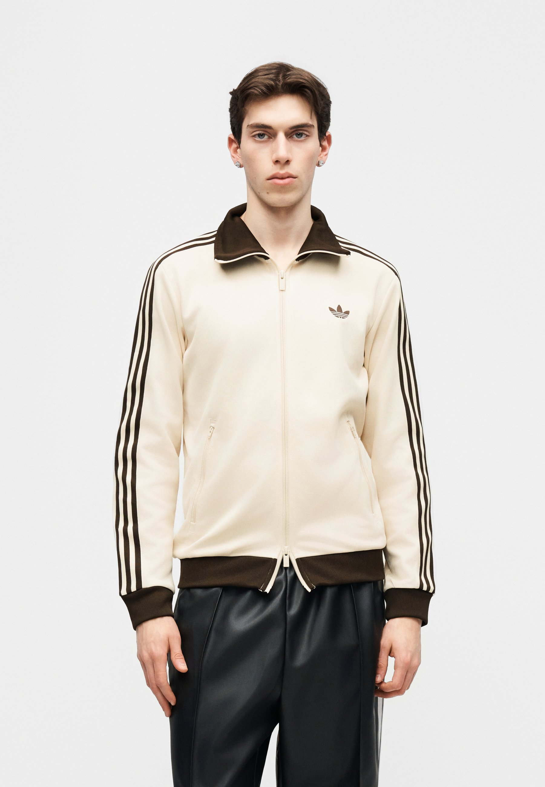 adidas Originals BECKENBAUER TT - Zip-up sweatshirt - white/dark