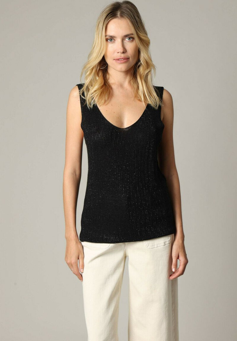 DEELUXE TANK SHINE - Top - Black