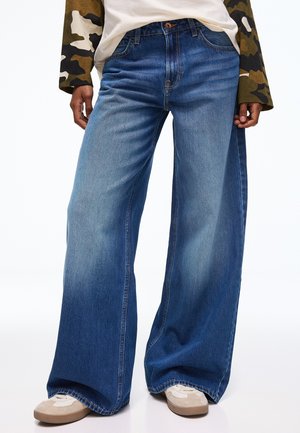 Bershka, WIDE-LEG - Wide Leg - dark blue