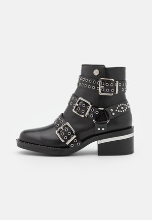 FIFII - Bottines de cowboy / motard - black