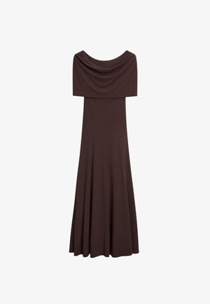 Massimo Dutti LONG STRAPLESS - Pouzdrové šaty - dark brown